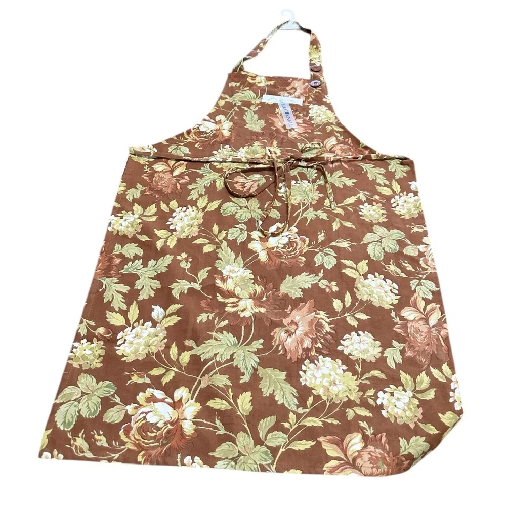 NEW April Cornell FALL FLORAL Design Chef’s Apron with Front Pocket